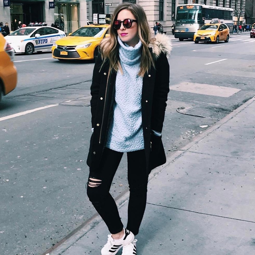 Gap Jacquard Funnel Neck Pullover